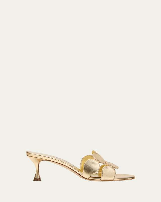 Haribalmu Metallic Stiletto Slide Sandals